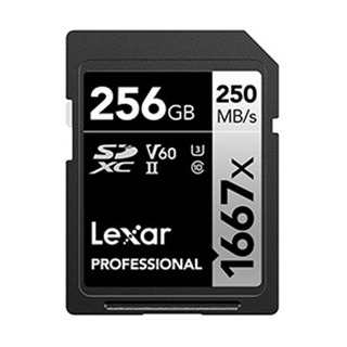 【綠蔭-免運】Lexar 雷克沙 Professional 1667x SDXC UHS - II 256G記憶卡 SILVER 系列
