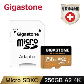 【綠蔭-免運】Gigastone microSDXC UHS - I U3 A2 4K 256G記憶卡(五年資料救援)