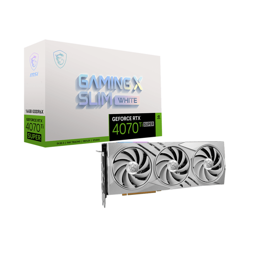 微星 GeForce RTX 4070 Ti SUPER 16G GAMING X SLIM WHITE 顯示卡