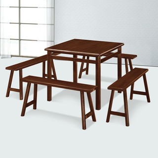 【DB351-8】3×3尺實木餐桌(可訂色)