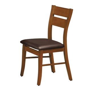 【DB364-10】比特柚木色咖啡皮餐椅