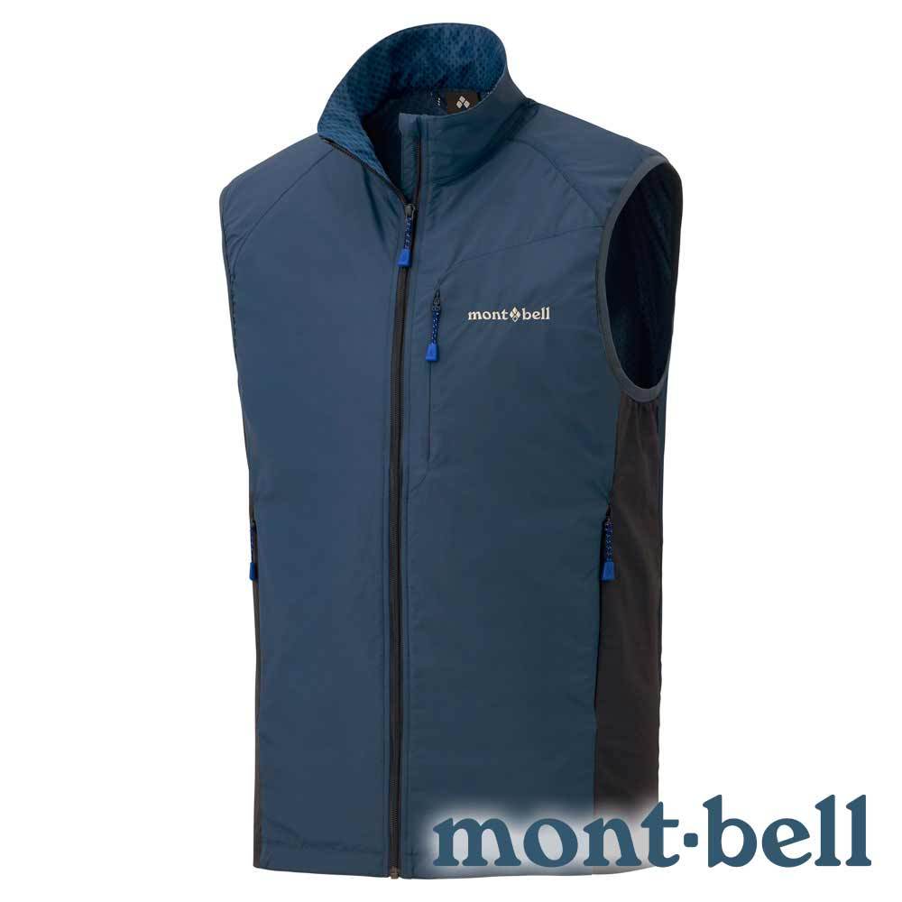 【mont-bell】Light Shell 男輕量軟殼立領背心『海軍藍』1106559 戶外 露營 登山 健行 休閒 輕量 背心