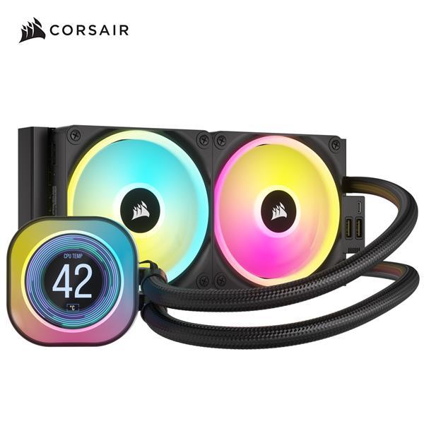 (聊聊享優惠) 海盜船 CORSAIR iCUE LINK H100i RGB LCD AIO水冷散熱器(台灣本島免運費)