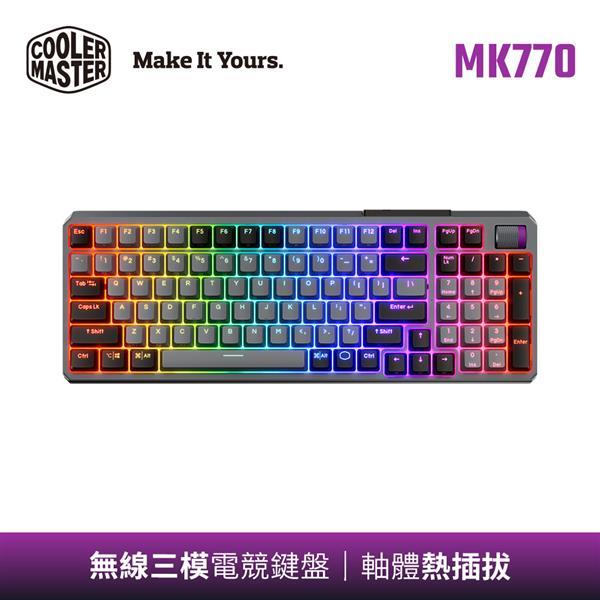 (聊聊享優惠) 酷碼Cooler Master MK770 紅軸RGB無線三模機械式鍵盤(黑灰色) (台灣本島免運費)
