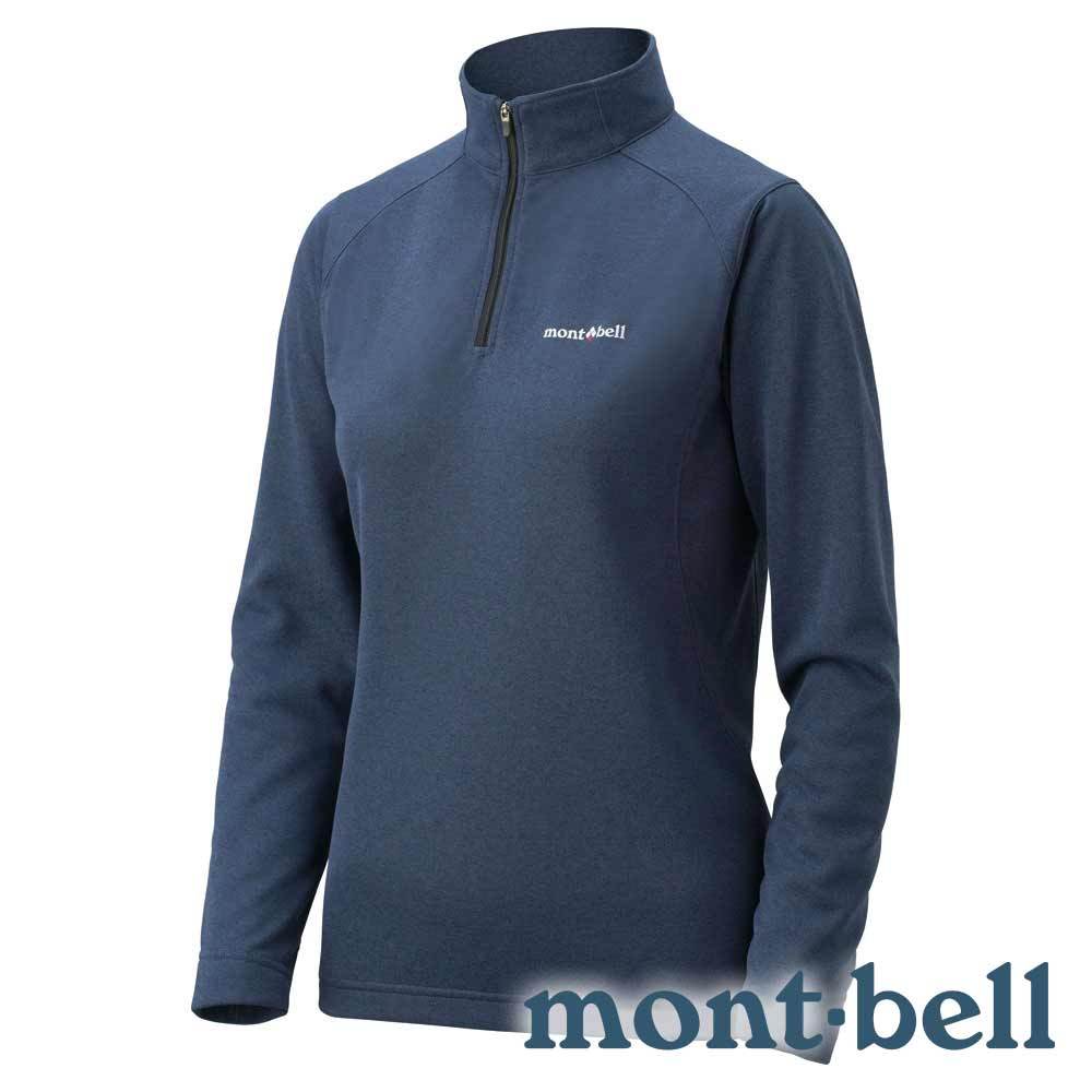 【mont-bell】Wickron ZEO 女抗菌排汗半門襟長袖上衣『炭灰』1104941 戶外 露營 登山 健行 休閒 排汗 長袖 上衣
