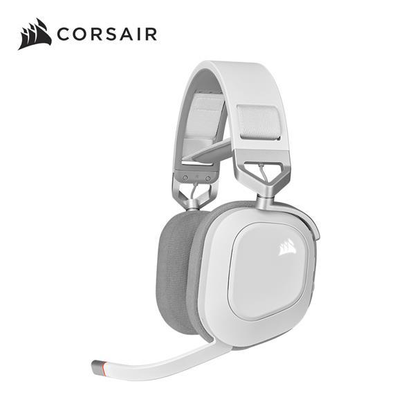 (聊聊享優惠) 海盜船 CORSAIR HS80-白 RGB 無線耳機麥克風(台灣本島免運費)