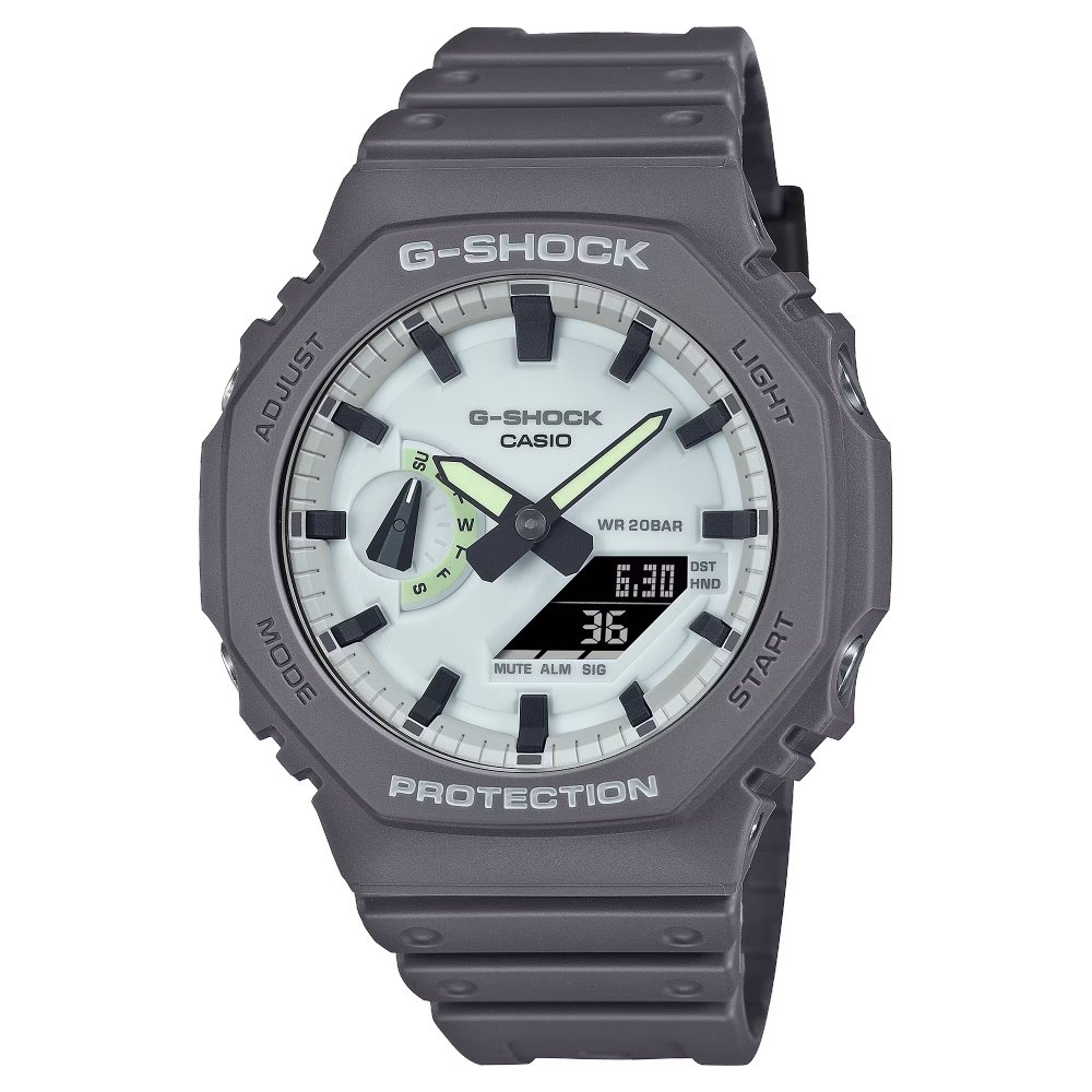 CASIO卡西歐G-SHOCK GA-2100HD-8A 農家橡樹時尚深灰雙顯腕錶 45.4mm