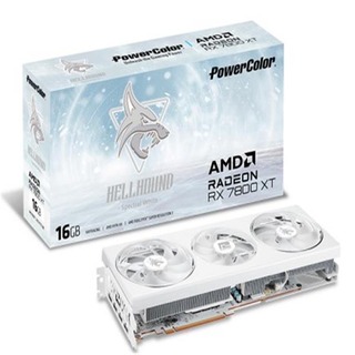 【綠蔭-免運】撼訊RX7800XT Hellhound White 16G OC GDDR6 256bit AMD 顯示卡
