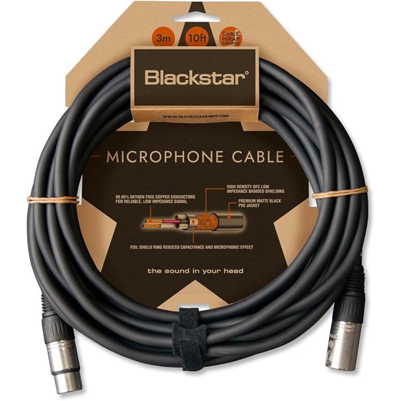 Blackstar 3m Microphone Cable 樂器麥克風線/接頭XLR-原廠公司貨