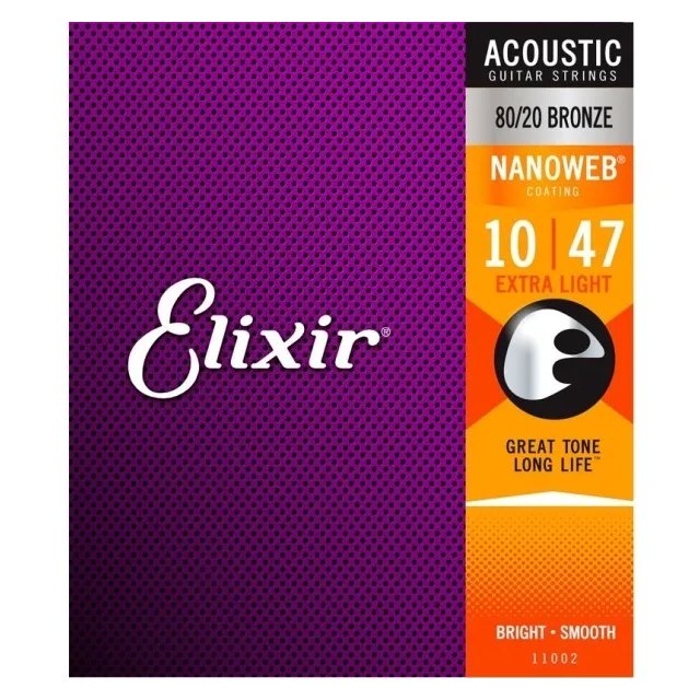 【非凡樂器】Elixir 【木】10-47 NANOWEB 黃銅 民謠吉他弦