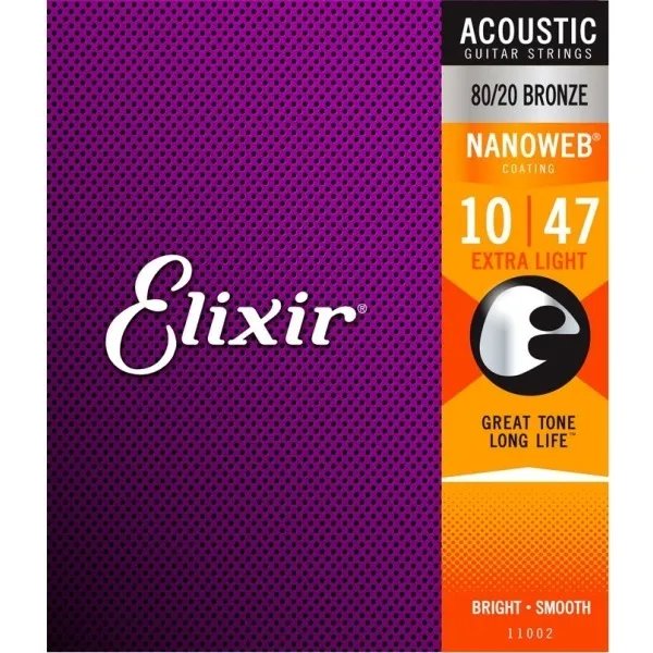 【非凡樂器】Elixir 【木】10-47 NANOWEB 黃銅 民謠吉他弦