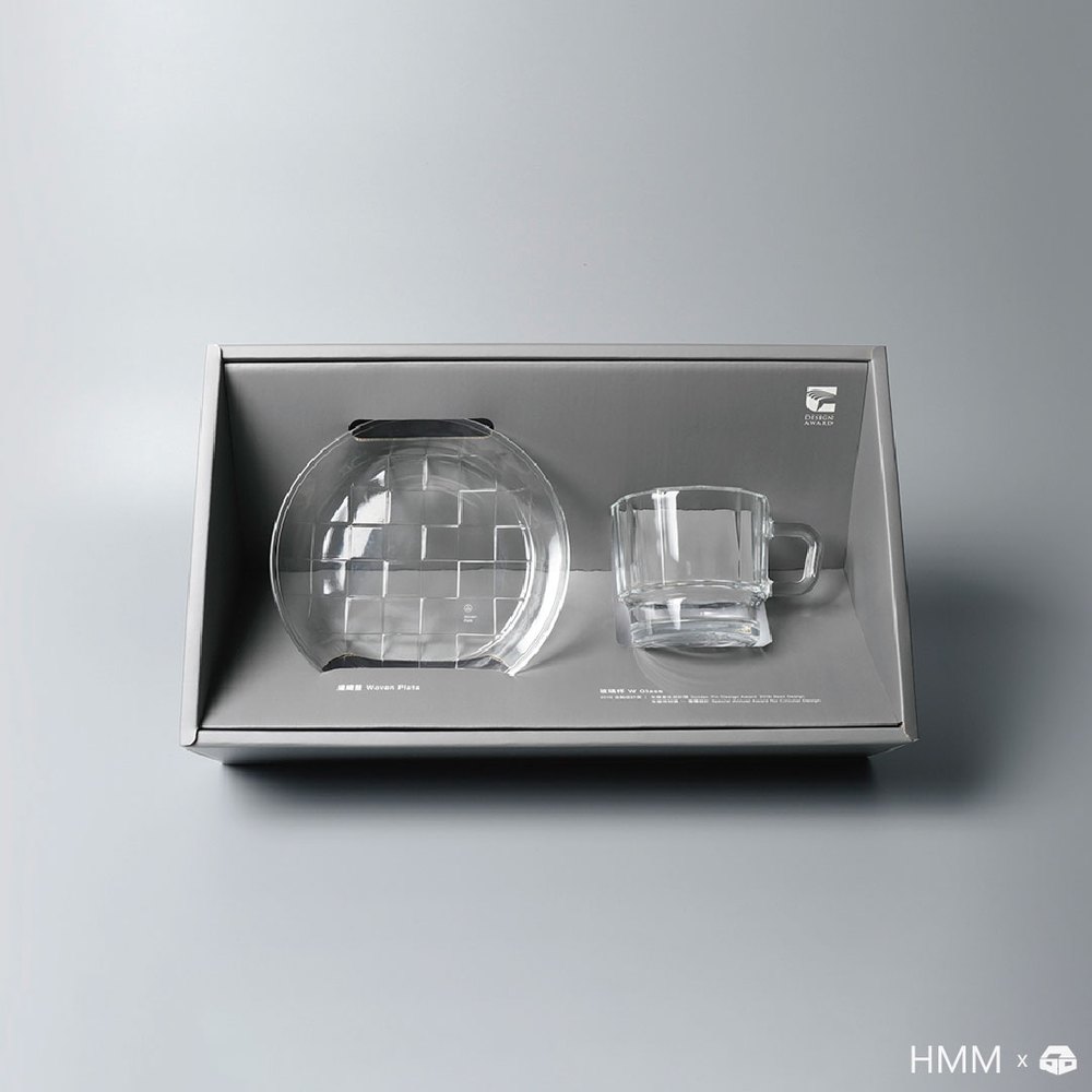 【築實精選】HMM x 春池 永續的祝福 玻璃杯盤禮盒組（透明色）