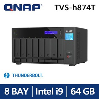 【綠蔭-免運】QNAP TVS - h874T - i9 - 64G 網路儲存伺服器