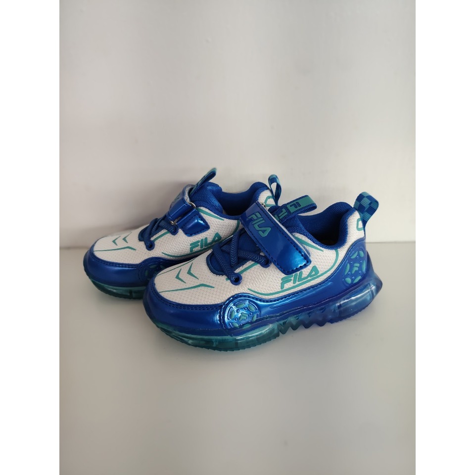 【FILA KIDS】小童運動電燈鞋 藍色 7-J452Y-313