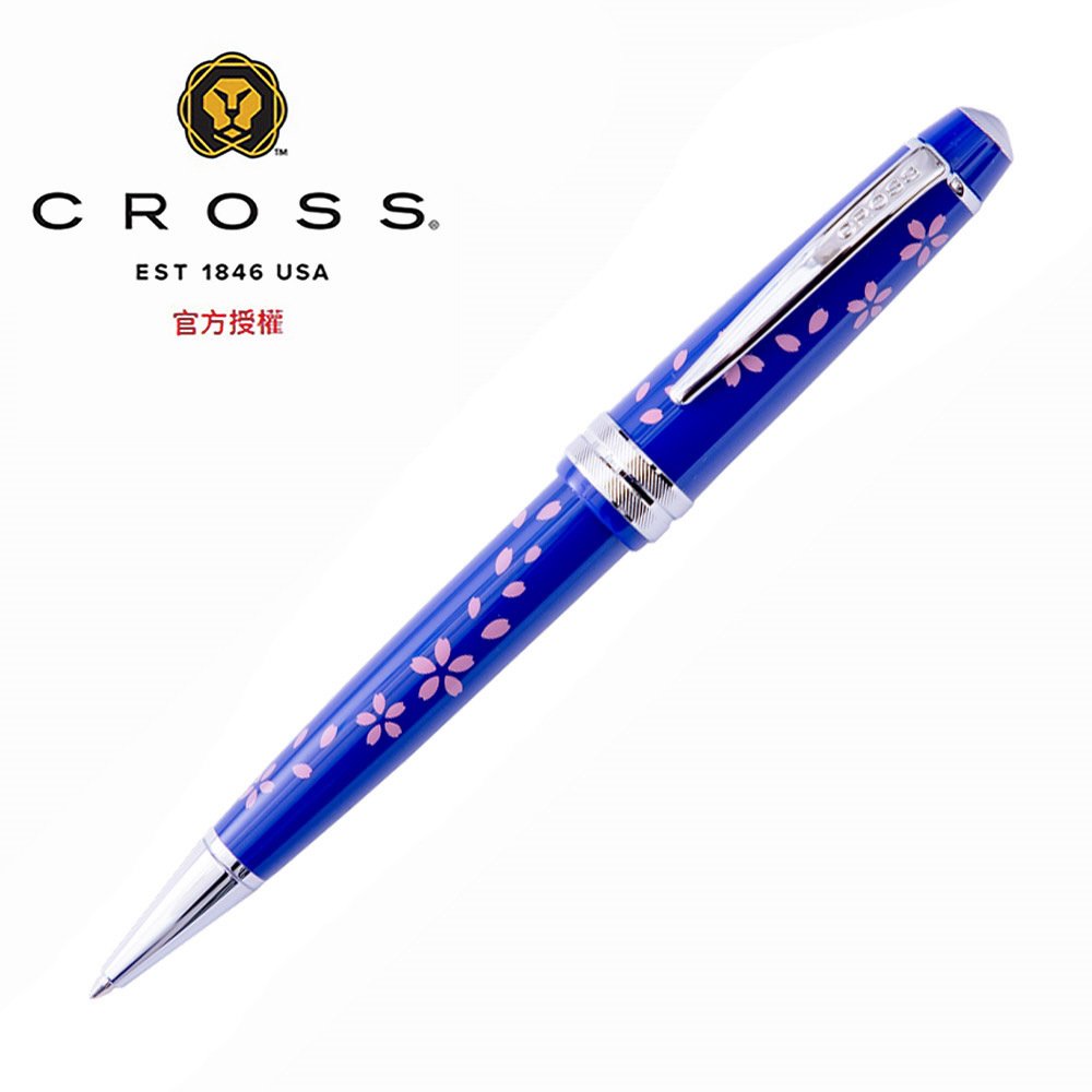 CROSS 貝禮輕盈 櫻花系列 藍桿白夾 原子筆 AT0742-16