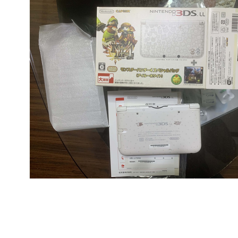 土城可面交現貨稀少限量3DS LL盒裝完整魔物獵人限定版二手日版任天堂 Nintendo 原裝可改機3DS LL 8成新主機