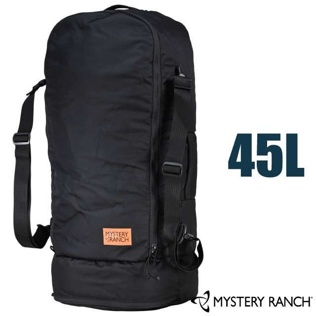 【Mystery Ranch 神秘農場】MISSION STUFFEL 大容量可背可提行李包45L.雙背後背包.手提袋.行李旅行袋/可收納成小包.肩帶可拆/61319 黑