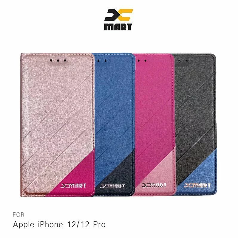 【現貨】XMART Apple iPhone 12/12 Pro (6.1吋)磨砂皮套 掀蓋 可立 插卡 撞色 微磁吸