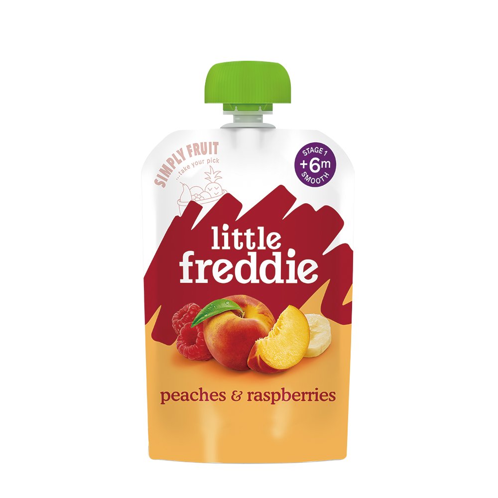 寶寶果泥 寶寶副食品 英國LittleFreddie 寶寶果昔-蜜桃蘋果香蕉覆盆莓