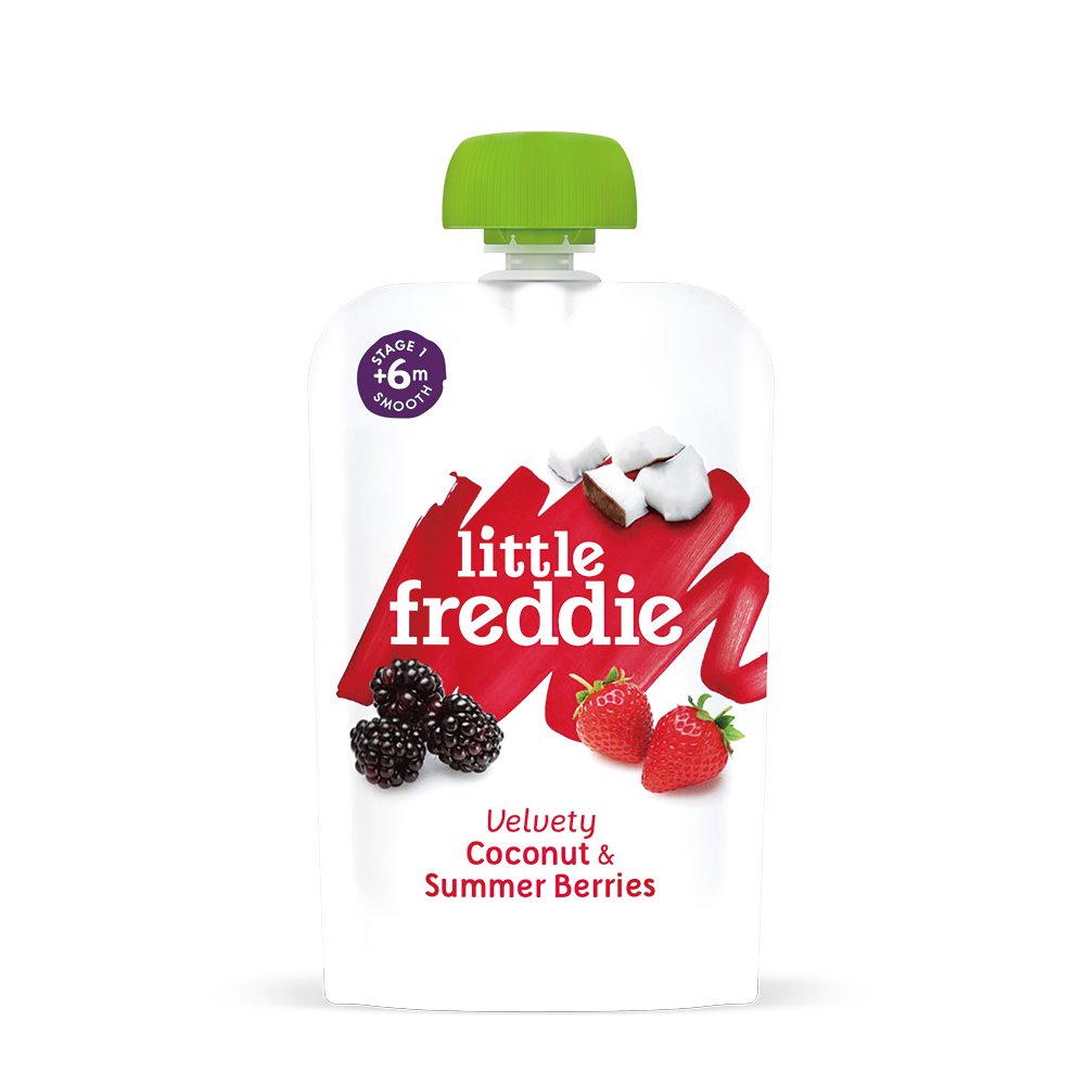 寶寶果泥 寶寶副食品 英國LittleFreddie 寶寶果昔-蘋果香蕉草莓椰奶