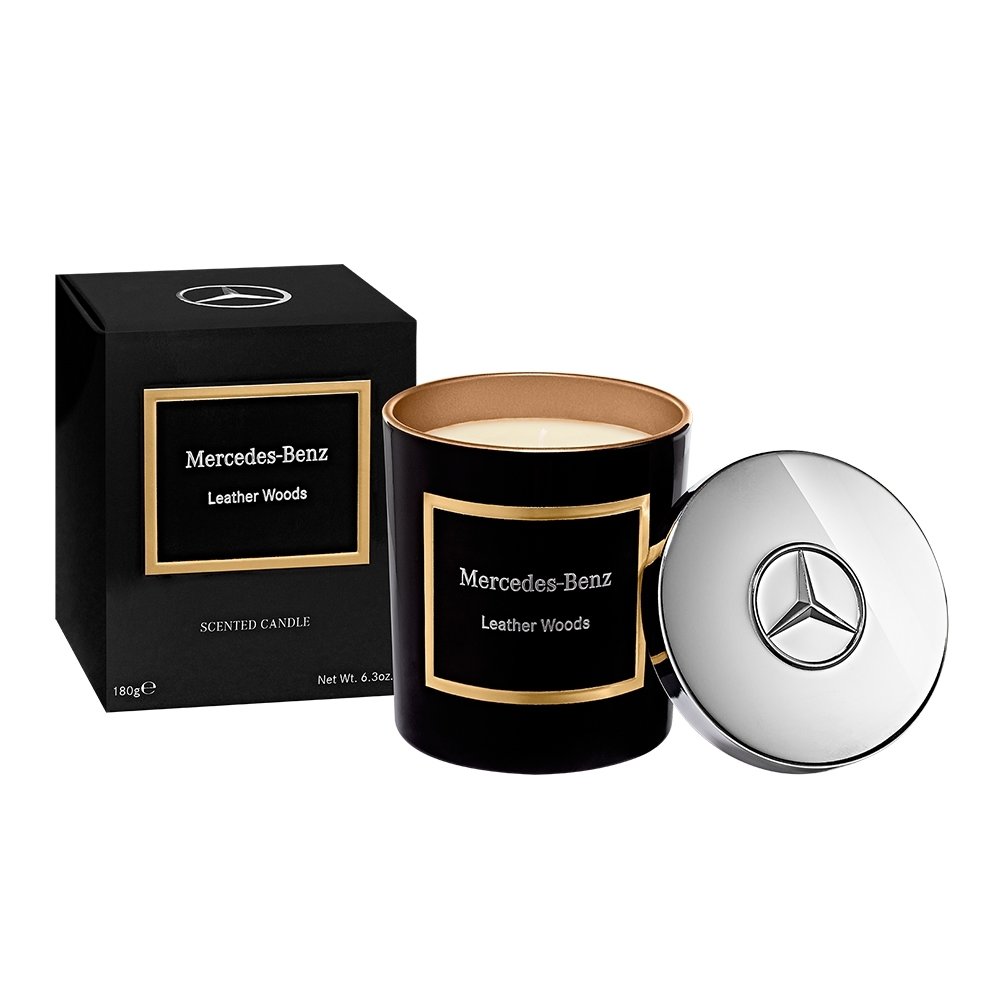 Mercedes Benz 賓士 木質與皮革 頂級居家香氛工藝蠟燭 180g