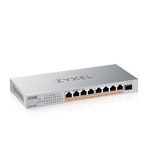 Zyxel XMG-108HP/8埠2.5G+1埠10G無網管交換器(含PoE) XMG-108HP-TW0101F