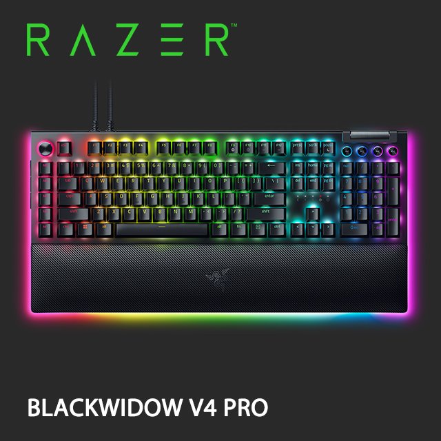 【hd數位3c】Razer BlackWidow V4 Pro 機械式鍵盤/有線/綠軸/中文/控制轉盤/手托/鋁合金結構/Rgb【下標前請先詢問 有無庫存】