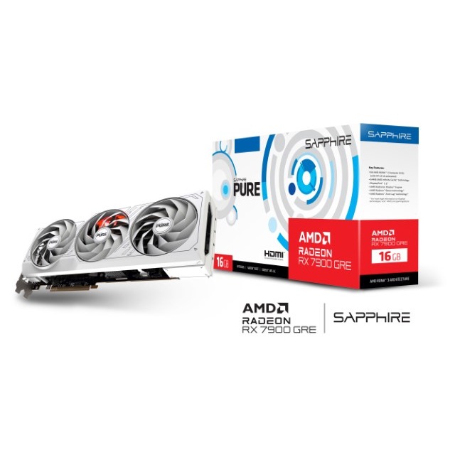 預購 6/6陸續出貨 SAPPHIRE PURE AMD Radeon RX 7900 GRE 16GB_加贈藍寶大禮包