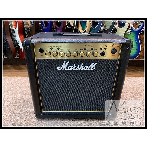 『苗聲樂器』Marshall MG15FX Gold 15瓦電吉他音箱