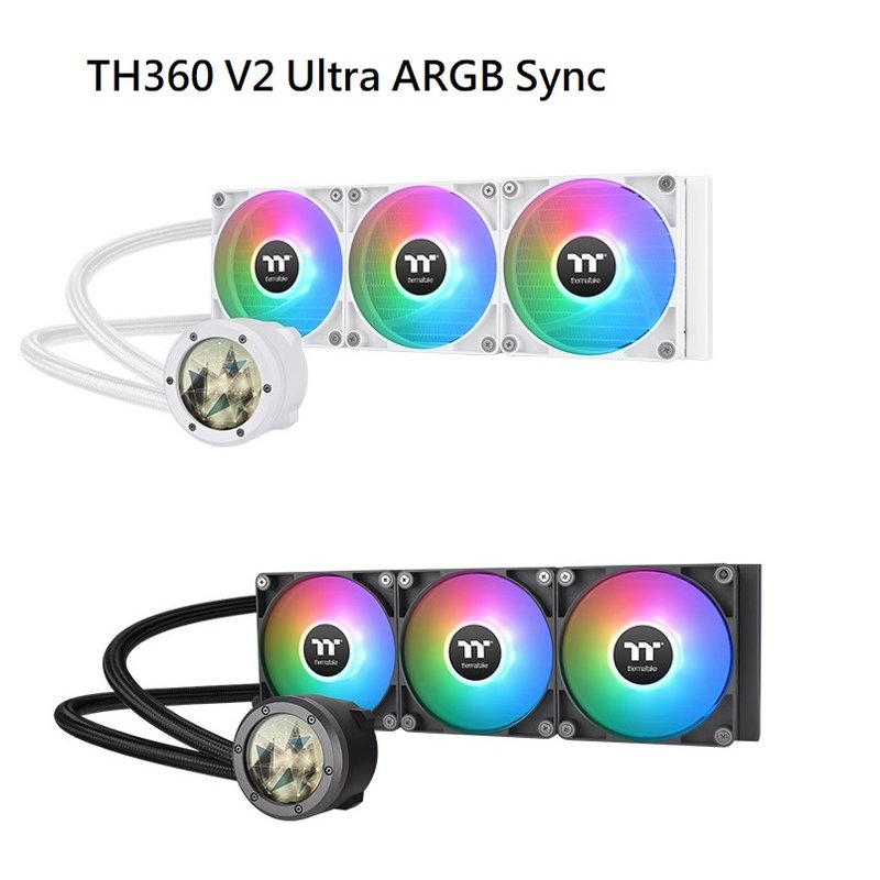 米特3C數位–Thermaltake 曜越 TH360 V2 Ultra ARGB Sync 一體式水冷 黑色/白色
