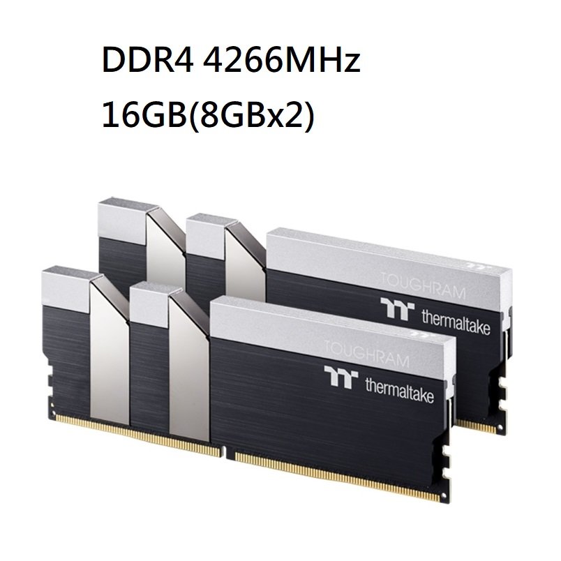 米特3C數位–曜越 鋼影 TOUGHRAM 記憶體 DDR4 4266MHz 16GB(8GBx2)黑/R017D408GX2-4266C19A