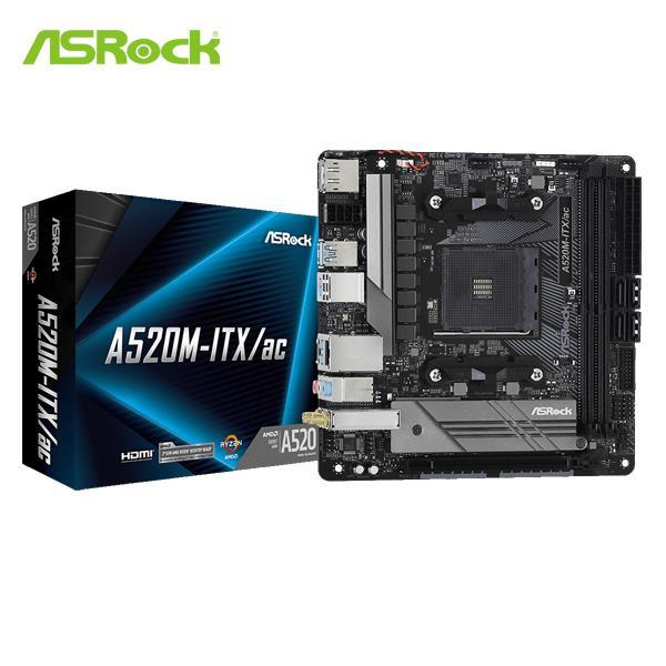 (聊聊享優惠) 華擎 ASRock A520M-ITX/ac AMD AM4 Mini-ITX 主機板(台灣本島免運費)