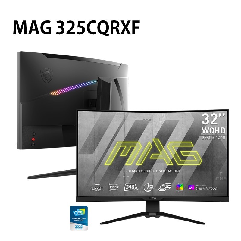 米特3C數位–MSI微星 MAG 325CQRXF 1ms/240Hz/WQHD/HDR/VA 31.5吋 曲面電競螢幕