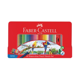 Faber-Castell 輝柏 60色水性色鉛筆/鐵盒/鸚鵡 115965
