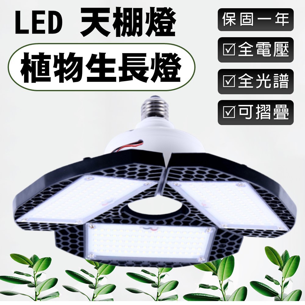 【君沛植物燈】LED植物燈 E27植物燈泡 50W全光譜天棚燈 植物生長燈 可多角度補光 塊根/龍舌蘭/鹿角蕨/龜背芋