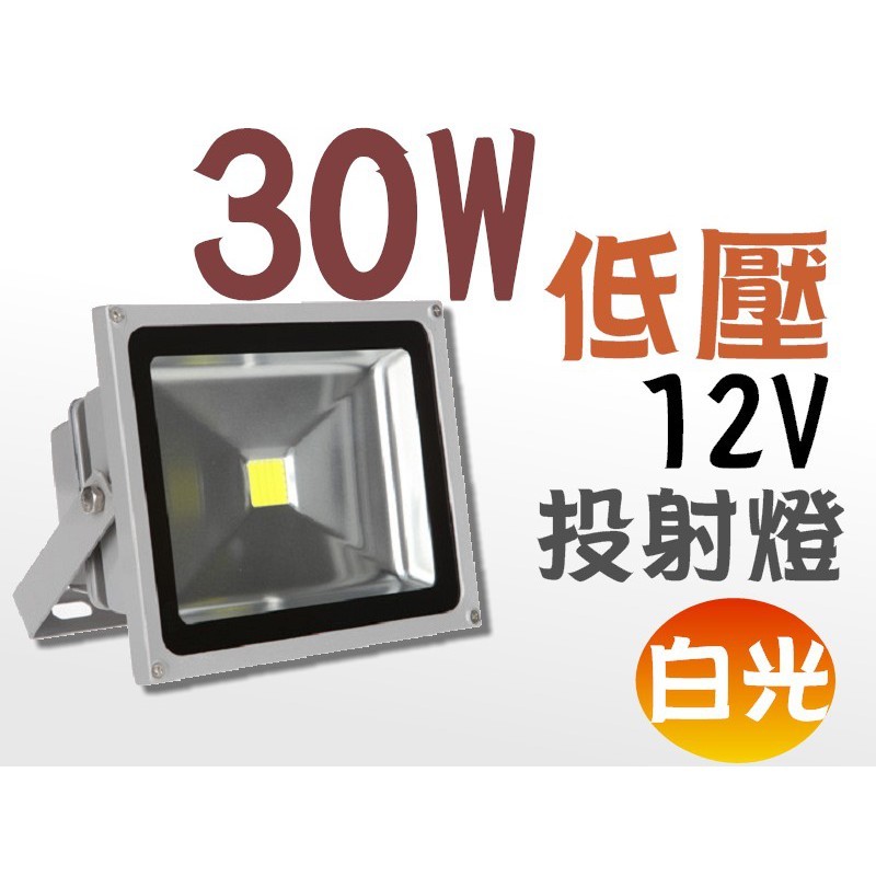 led30w 12v 投射燈 30W (白光/暖白光) 低壓 12V 戶外燈 庭院燈 廣告燈 LED 燈具