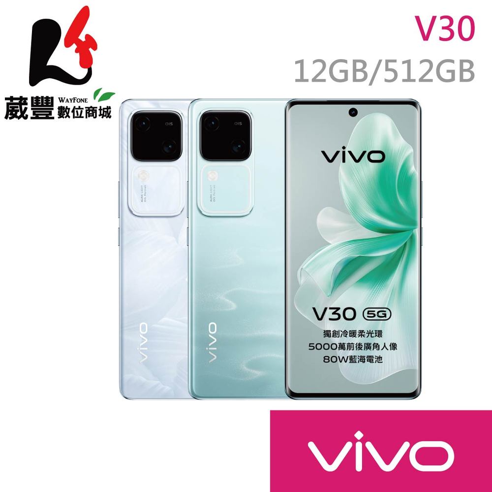 【贈保護殼+涼夏大禮包】vivo V30 (12G/512G) 6.78吋 5G 智慧型手機【葳豐數位商城】