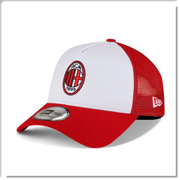【ANGEL NEW ERA】NEW ERA 聯名 義大利足球甲級聯賽 義甲 AC米蘭 白面紅 卡車 網帽 9FORTY