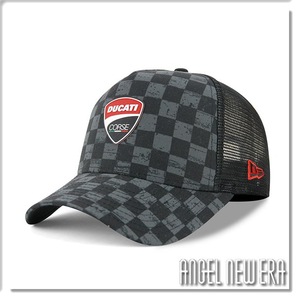 【ANGEL NEW ERA】NEW ERA 聯名款 杜卡迪 Ducati 機車 滿版 格紋 卡車帽 網帽 9FORTY