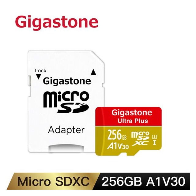 Gigastone microSDXC UHS - I U3 A1 (V30) 256G記憶卡(附轉卡)
