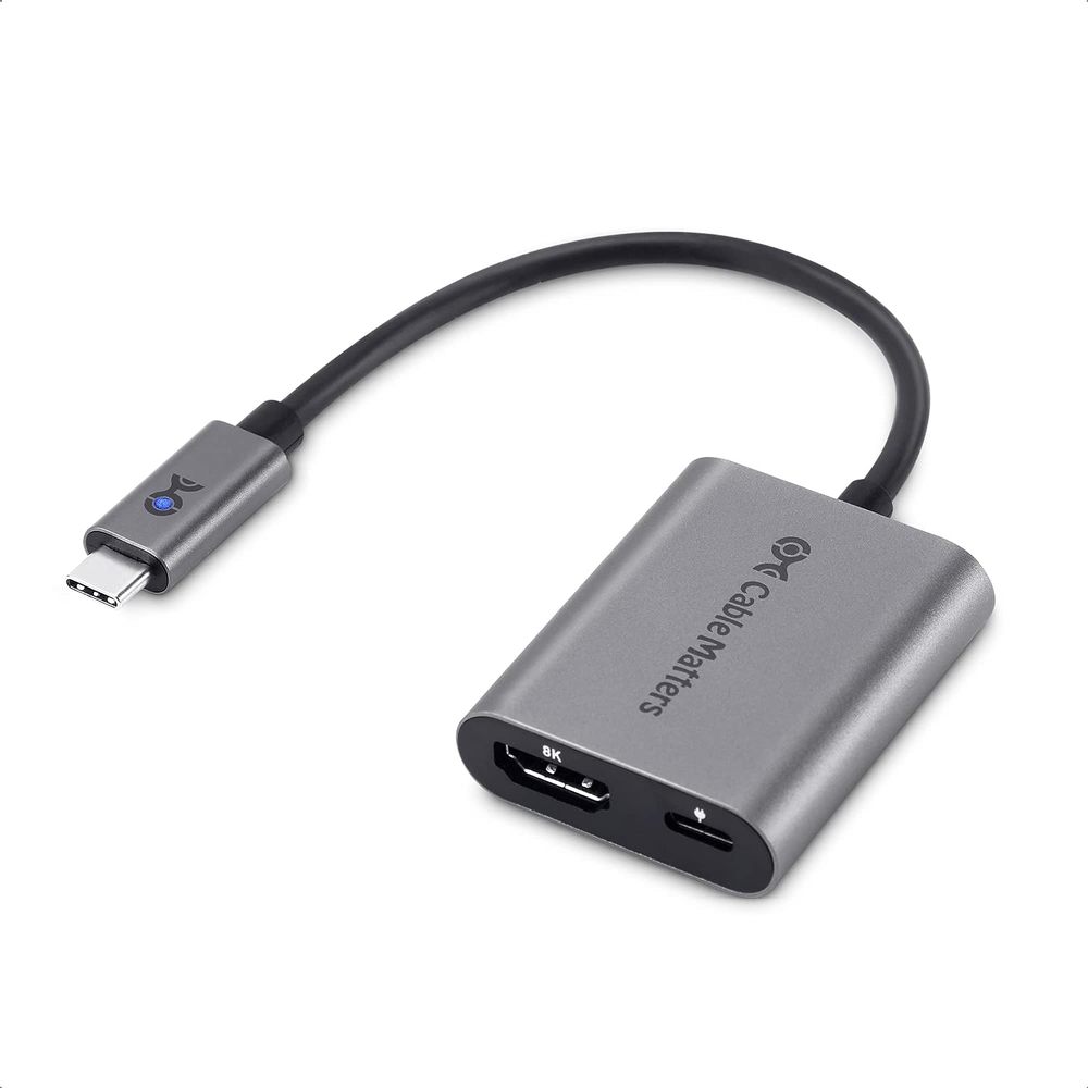 [4美國直購] Cable Matters 201428 USB C 轉 HDMI 2.1 轉接器 48Gbps 100W 充電 適 MacBook 4K@60Hz iPhone 15 Pro Max