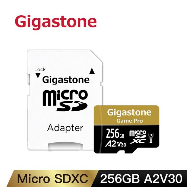 Gigastone microSDXC UHS-I U3 A2(V30) 256G記憶卡(附轉卡)