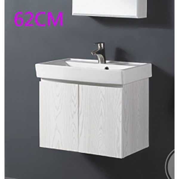 [新時代衛浴] 促銷-KARAT臉盆浴櫃組62CM，白木紋浴櫃，小空間最適合，實體門市741CH