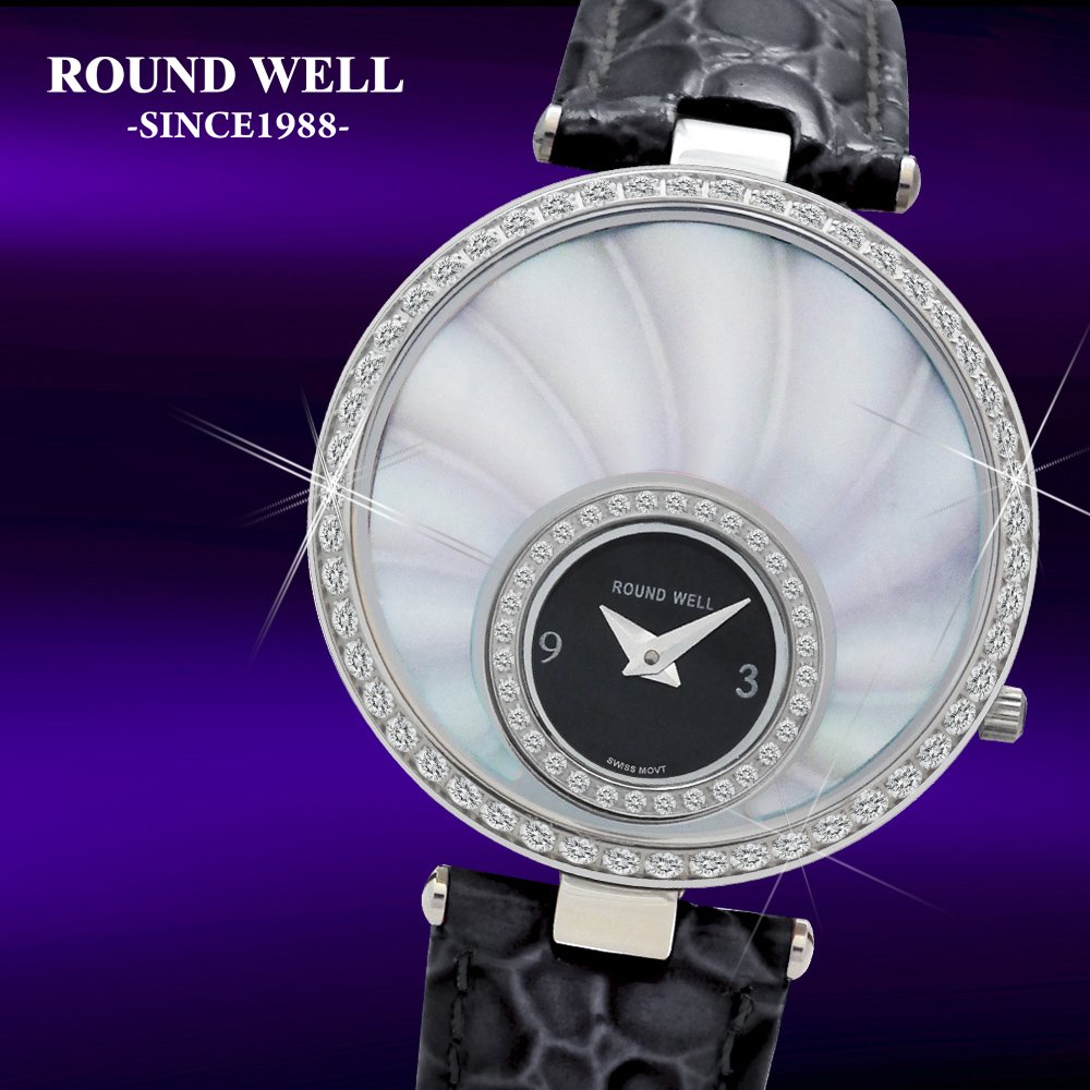 【ROUND WELL 浪威】優雅風采珠寶腕錶(RW3106 B)