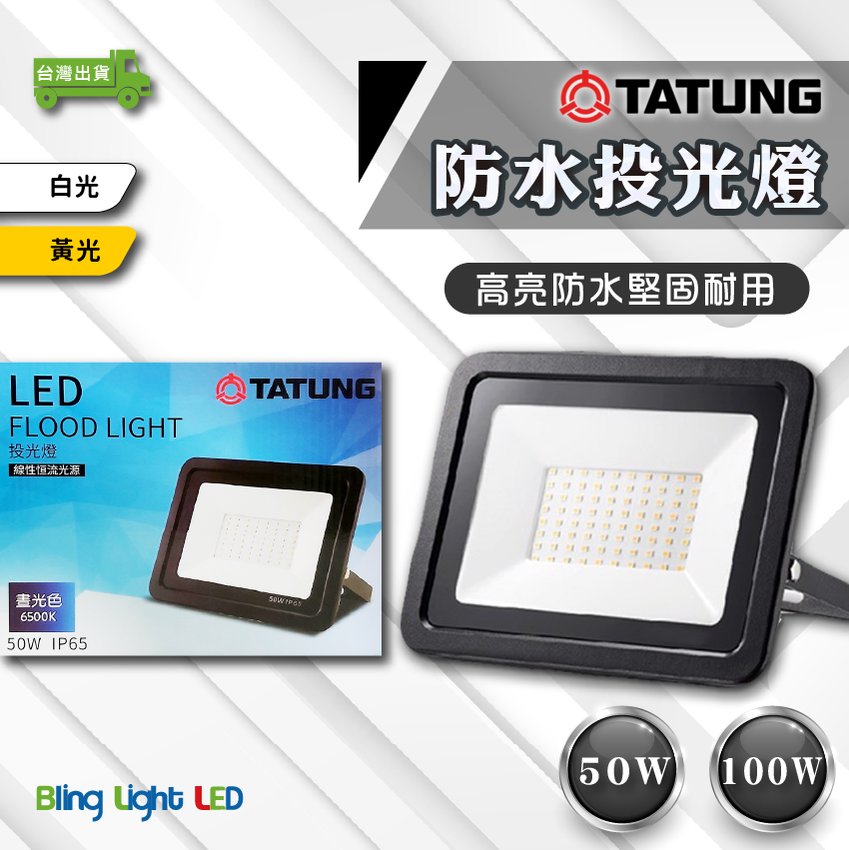 ◎Bling Light LED◎大同LED 防水戶外投光燈/投射燈 100W 特價中，CNS認證，全電壓