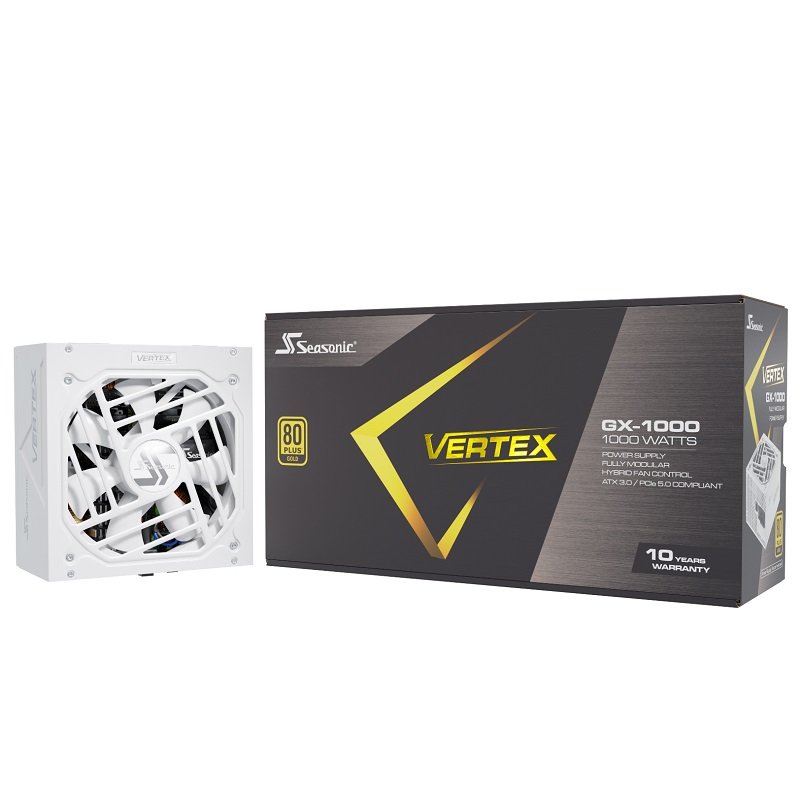 米特3C數位–海韻 Vertex GX-1000 1000W 金牌全模組 電源供應器/白/SE-PS-VEGXW1000