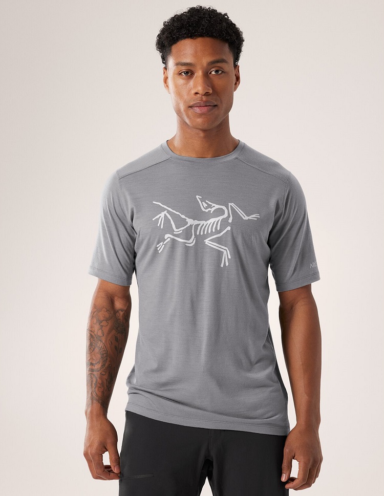 Arcteryx 始祖鳥Ionia Logo 男款羊毛短袖圓領衫X000006796 太空灰Void 