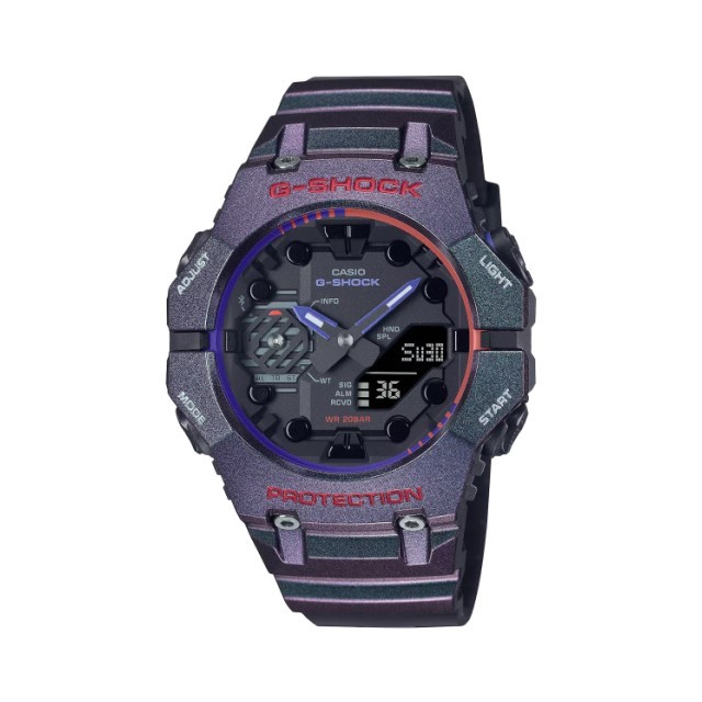 【CASIO G-SHOCK】遊戲玩家系列藍芽雙顯腕錶-午夜紫/GA-B001AH-6A/台灣總代理公司貨享一年保固