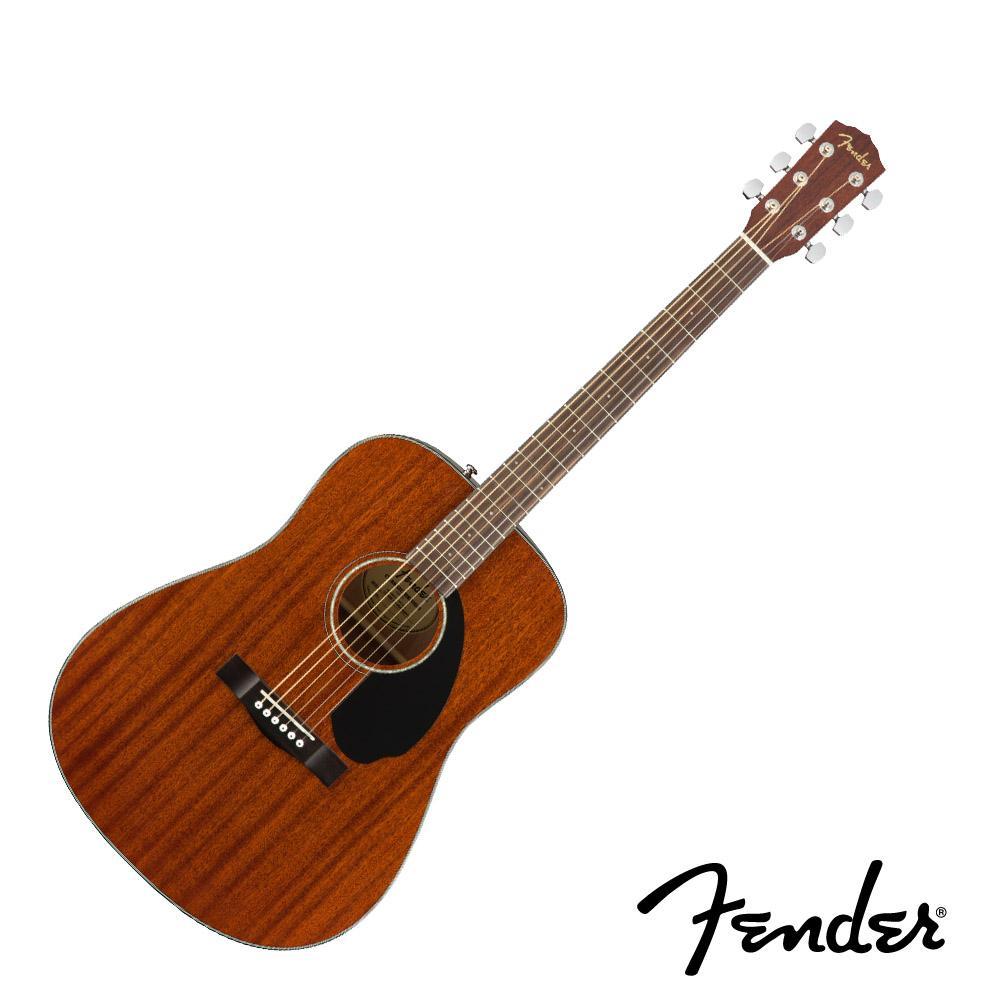 亞洲樂器 Fender CD-60S Dreadnought All-Mahogany 全桃花心木 單板民謠吉他、贈吉他袋、Pick、移調夾、背帶