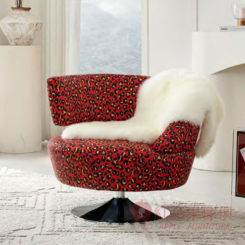 [紅蘋果傢俱] 現代系列 WT-8093 旋轉椅 休閒椅 主人椅 臥室椅 單椅 單人沙發 單人椅 現代風 ins風